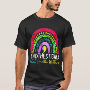 Health Problems End The Stigma Rainbow Boho  T-Shirt
