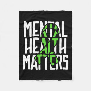 Health Problems Fight Stigma Mental Health Awarene Fleece Blanket