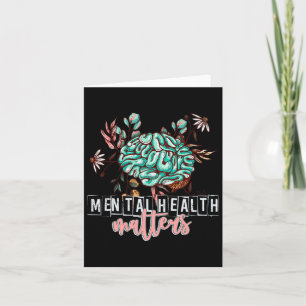 Health Problems Flower Mind Brain Self Care Awaren Card