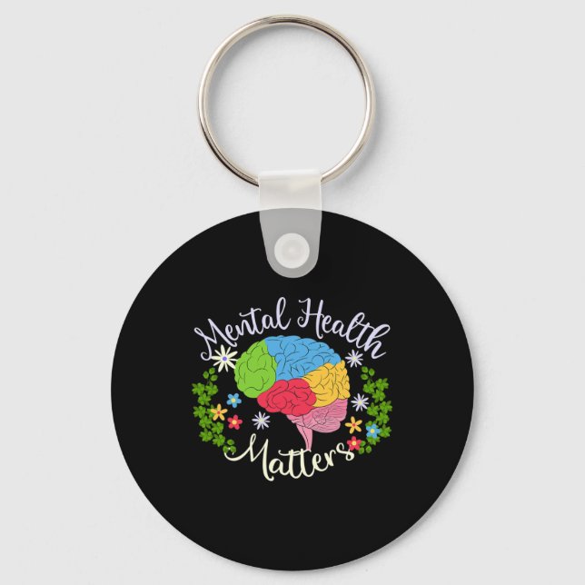 Health Problems Gift Human Brain Illness Awareness Key Ring (Front)