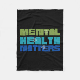 Health Problems Green For Mental Health Awareness  Fleece Blanket
