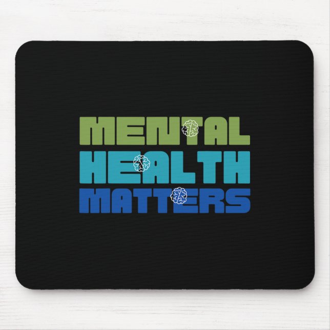 Health Problems Green For Mental Health Awareness  Mouse Pad (Front)