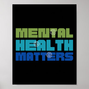 Health Problems Green For Mental Health Awareness Poster