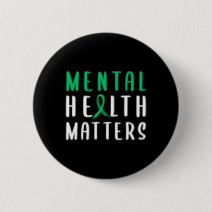 Health Problems Green Ribbon 6 Cm Round Badge
