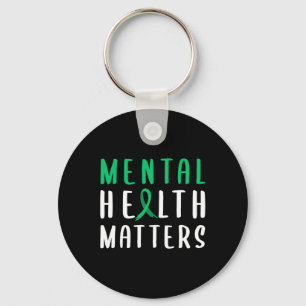 Health Problems Green Ribbon  Key Ring
