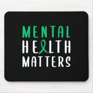 Health Problems Green Ribbon Mouse Pad