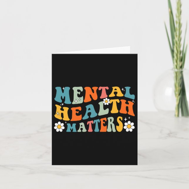 Health Problems Groovy Psychologist Therapy Squad  Card (Front)