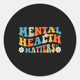 Health Problems Groovy Psychologist Therapy Squad Classic Round Sticker