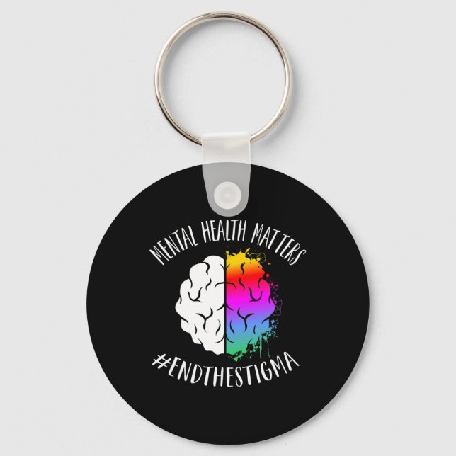 Health Problems Happy End Stigma Awareness Graphic Key Ring (Front)