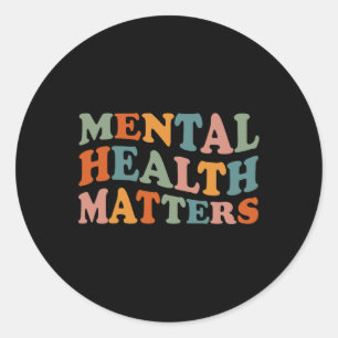 Health Problems Human Brain Awareness Kids Women  Classic Round Sticker