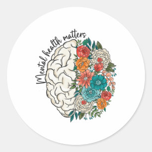 Health Problems Human Brain Illness Awareness 1 Classic Round Sticker