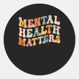 Health Problems Human Brain Illness Awareness Men Classic Round Sticker