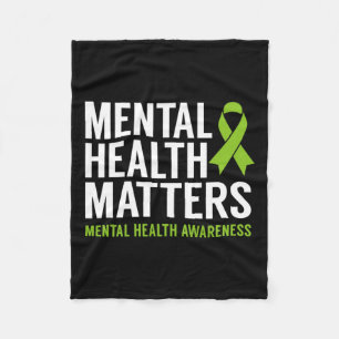 Health Problems Men Women Kids Mental Health Aware Fleece Blanket