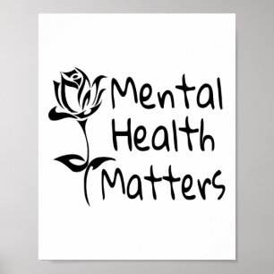 Health Problems Mental Awareness 12 Step Recovery Poster