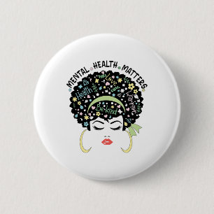 Health Problems Mental Health Awareness Women Girl 6 Cm Round Badge