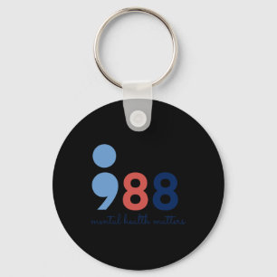 Health Problems Semicolon Suicide Hotline Preventi Key Ring