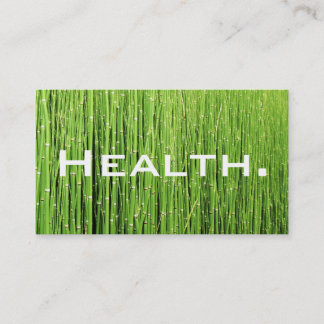 Health Professional Business Card-Natural Green Business Card
