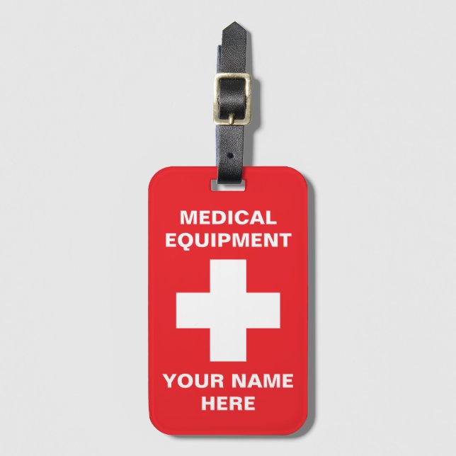 Health Professional Medical Equipment Luggage Tag (Front Vertical)
