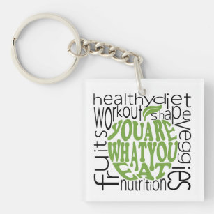 Health quote design key ring