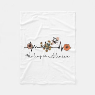 Health Quote Healing Is Not Linear Fleece Blanket