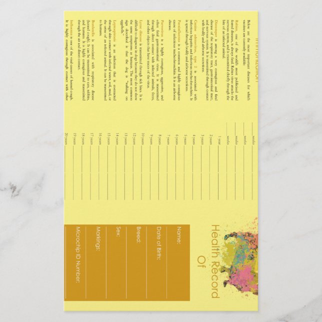 Health Records Watercolor (Front)