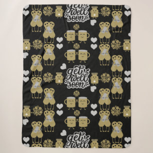Health Recovery Get Well Soon Sherpa Blanket