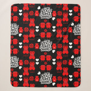Health Recovery Get Well Soon Sherpa Blanket
