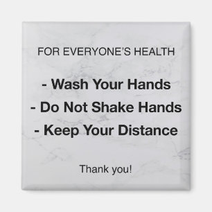 Health Rules Disease Prevention Magnet