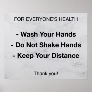 Health Rules   Disease Prevention Poster