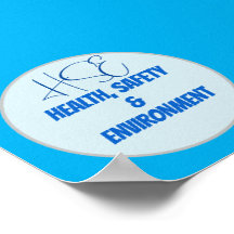 Health Safety Environment Minimalistic Design Blue