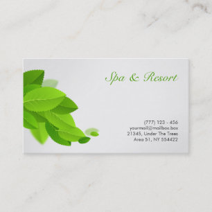 health, spa and beauty business card
