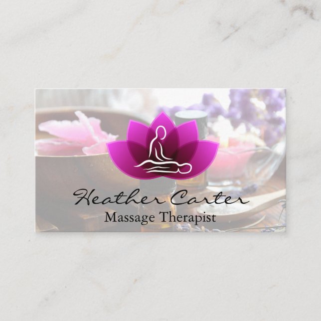 Health Spa | Massage Centre Business Card (Front)