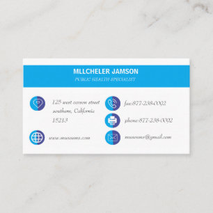 Health Specialist business cards
