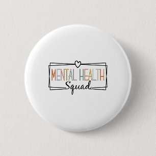Health Squad Brain Illness Mental Health Awareness 6 Cm Round Badge