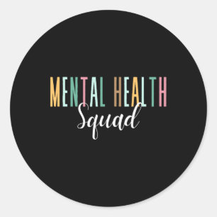 Health Squad Mental Health Awareness  Classic Round Sticker