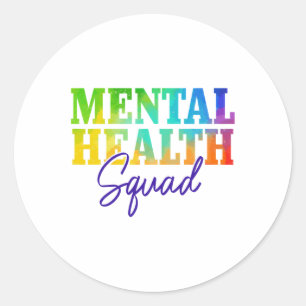 Health Squad Mental Health Awareness Month Problem Classic Round Sticker