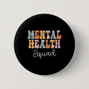 Health Squad Week Groovy Appreciation Day For Wome 6 Cm Round Badge