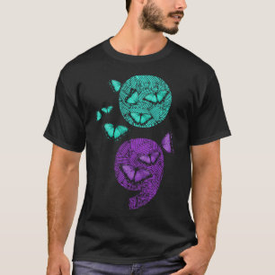 Health Suicide Awareness Semicolon Butterflies T-Shirt