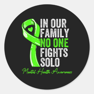 Health Support Family Women Mental Health Awarenes Classic Round Sticker