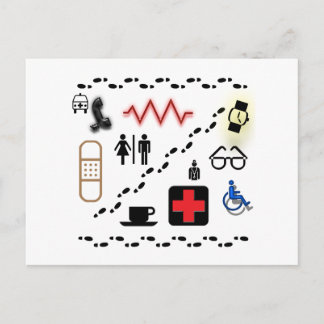 Health Symbols Postcard