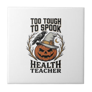 Health Teacher Halloween Shirt Vintage Engraved Pu Ceramic Tile