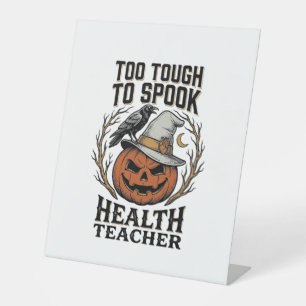 Health Teacher Halloween Shirt Vintage Engraved Pu Pedestal Sign