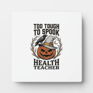 Health Teacher Halloween Shirt Vintage Engraved Pu Plaque