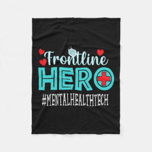 Health Tech Frontline Hero Workers Women  Fleece Blanket