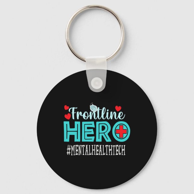 Health Tech Frontline Hero Workers Women  Key Ring (Front)
