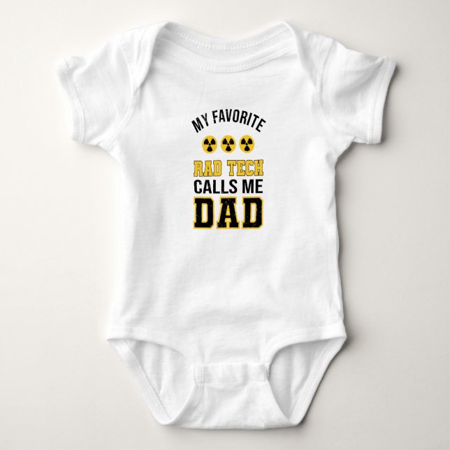 Health Technician Dad Radiologist X-ray Father Baby Bodysuit (Front)