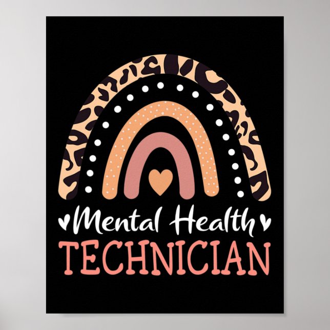 Health Technician Leopard Rainbow  Poster (Front)
