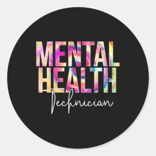 Health Technician Tie Dye School Appreciation Classic Round Sticker
