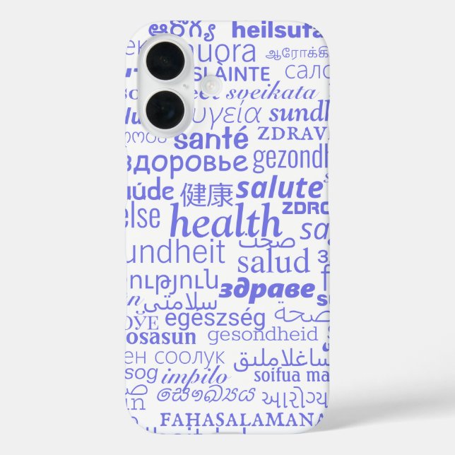 Health Text iPhone Case (Back)