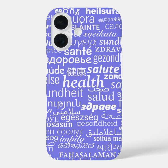 Health Text iPhone Case or Choose Colours (Back)